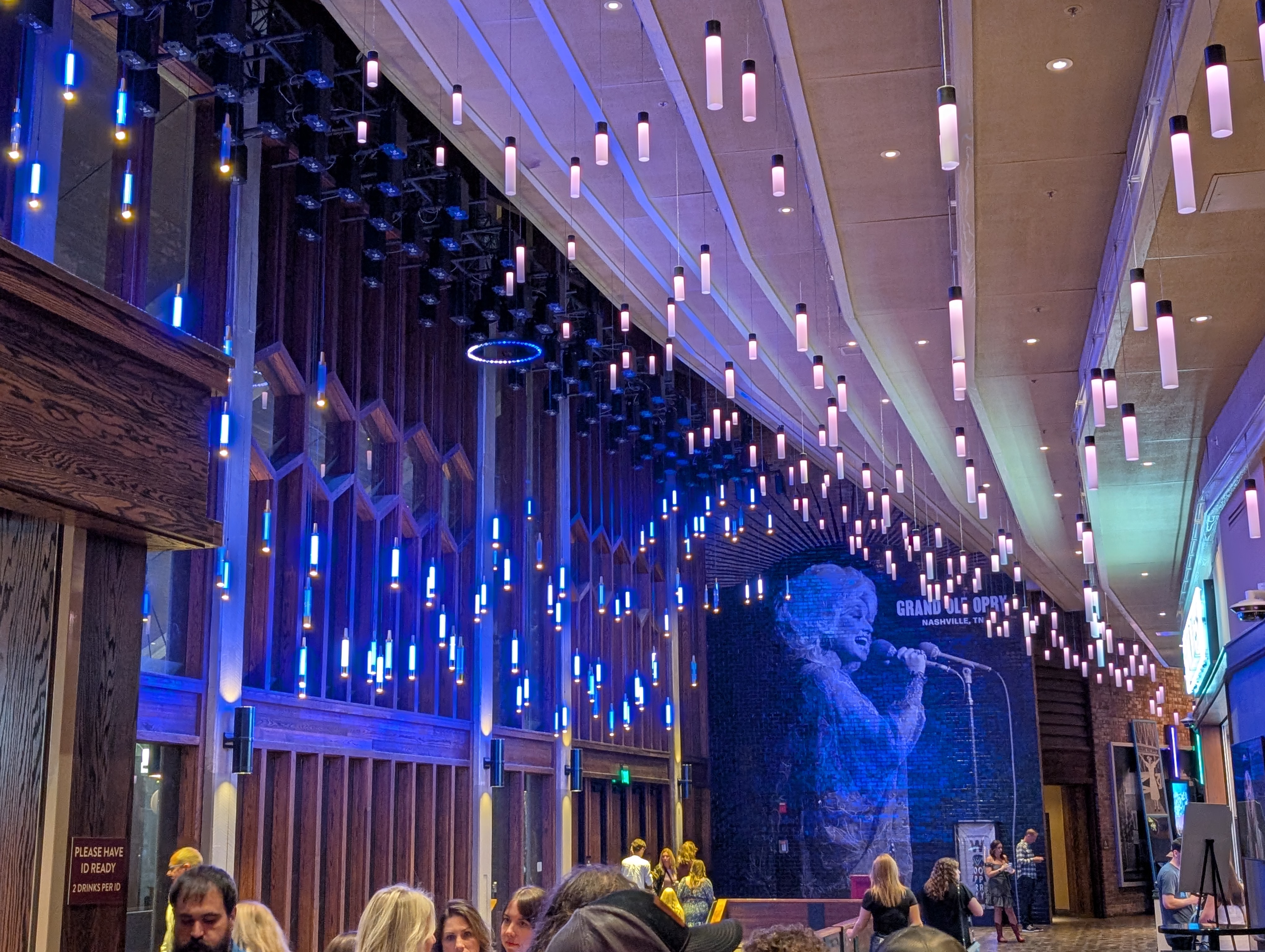 Beautiful lighting inside the Grand Ole Opry
